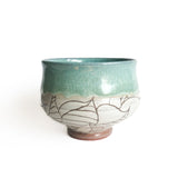 Chawan feuilles (bol à matcha)